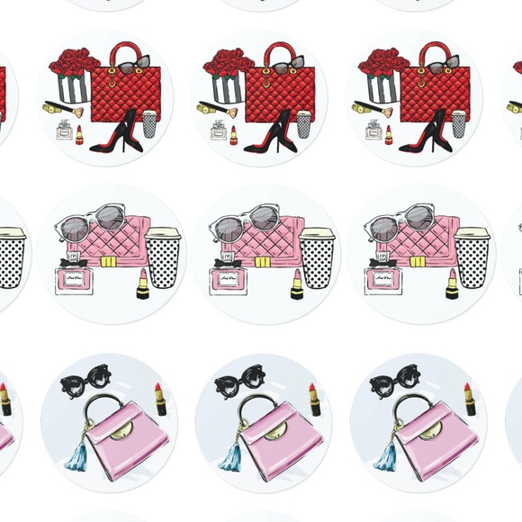x100 Fashion Handbag Sticker Seals Handmade Fashion Girl Scrapbook Stick… - Picture 7 of 16